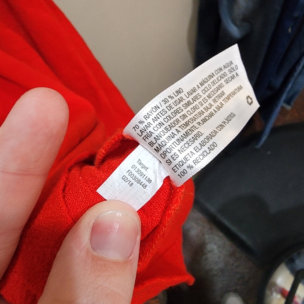 Universal Thread Linen Blend Red Shift Dress Belt… - image 2